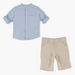 Juniors Striped Shirt with Shorts-Clothes Sets-thumbnail-0