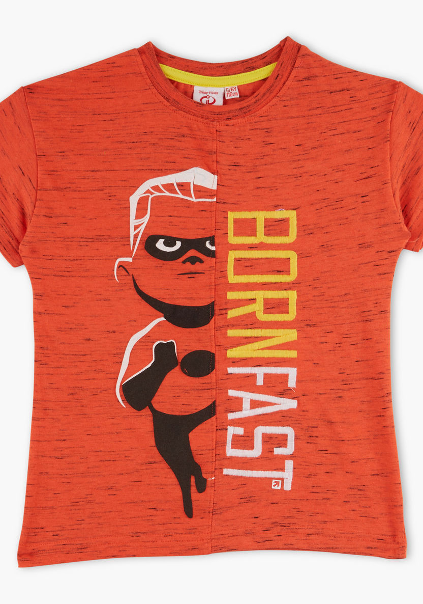 The Incredibles Printed Round Neck Short Sleeves T-shirt-T Shirts-image-0