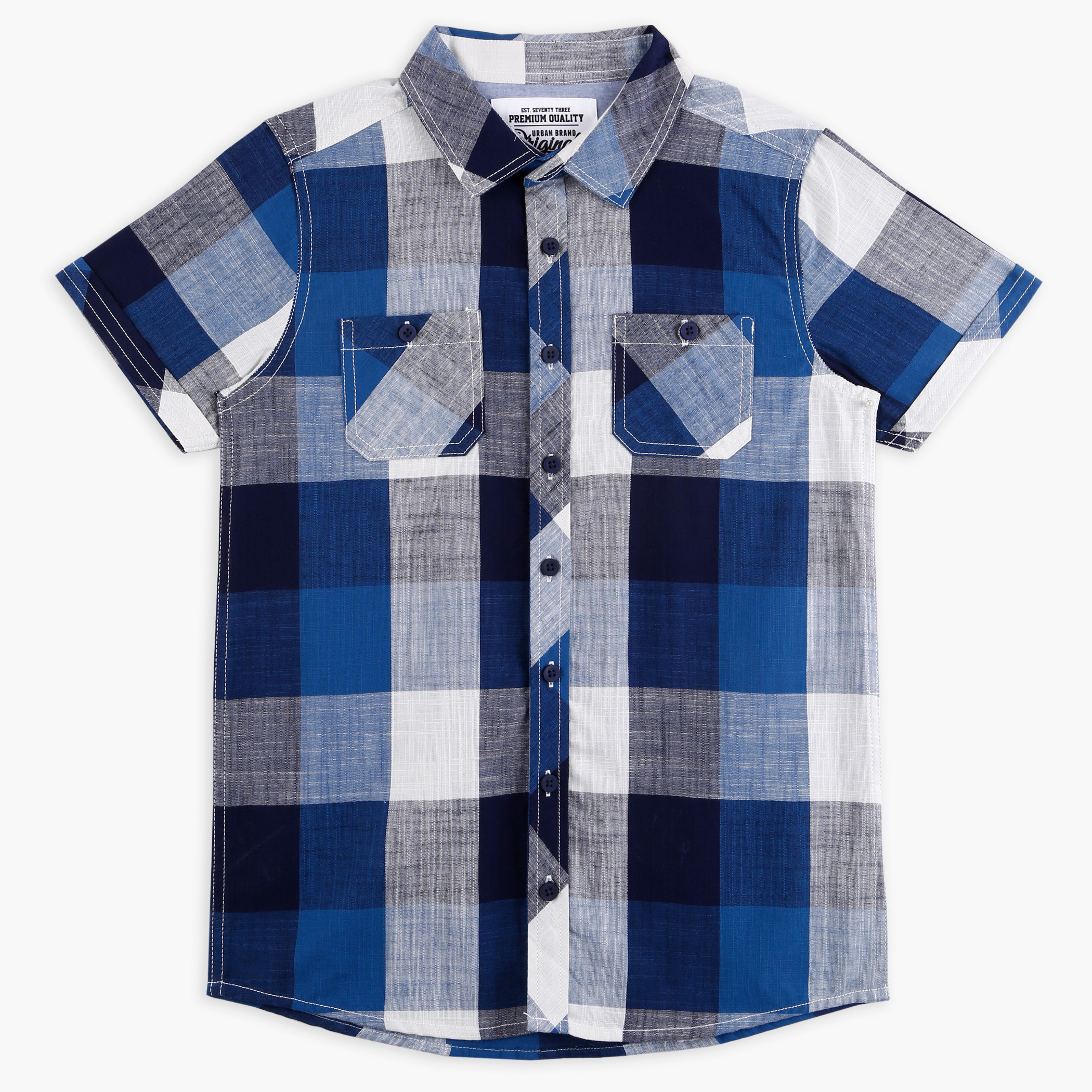 قميص كاروهات بأكمام قصيرة من بوش-boys-clothing-shirts-image-1