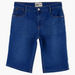 Posh Denim Shorts with Button Closure-Shorts-thumbnail-0