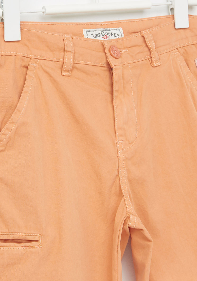 Lee Cooper Cargo Shorts with Button Closure and Pocket Detail-Shorts-image-1