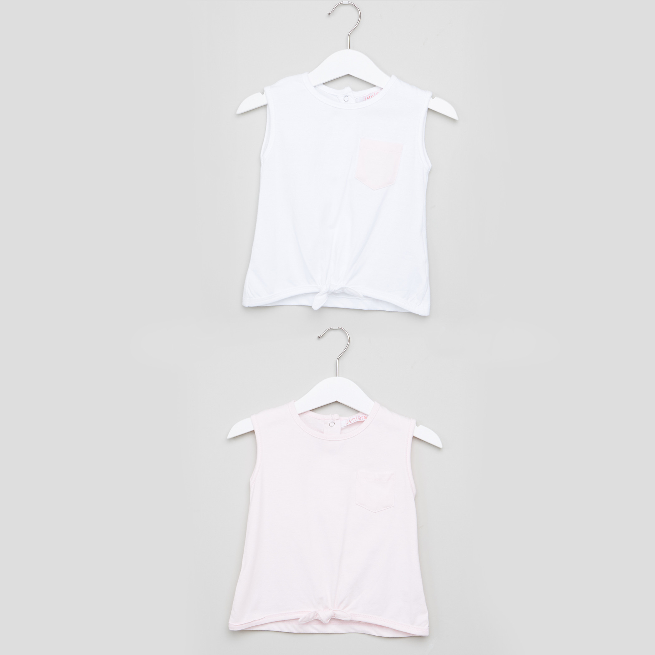 Juniors Pocket Detail Sleeveless Top - Set of 2-baby-girls-clothing-blousesandshirts-image-1