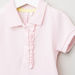 Juniors Polo Neck Ruffle Detail Short Sleeves T-shirt-T Shirts-thumbnail-1