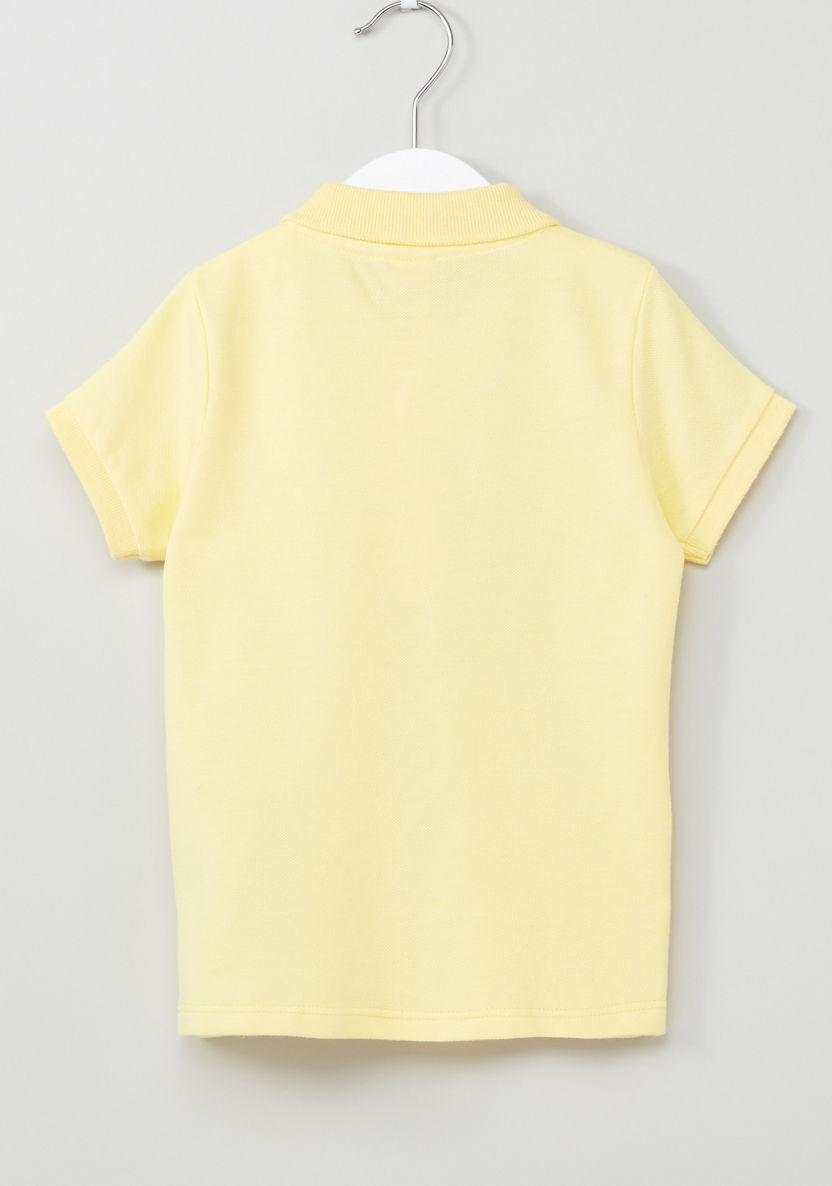 Juniors Polo Neck Ruffle Detail Short Sleeves T-shirt-T Shirts-image-2