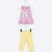 Juniors Printed Top with Full Length Leggings-Clothes Sets-thumbnail-0