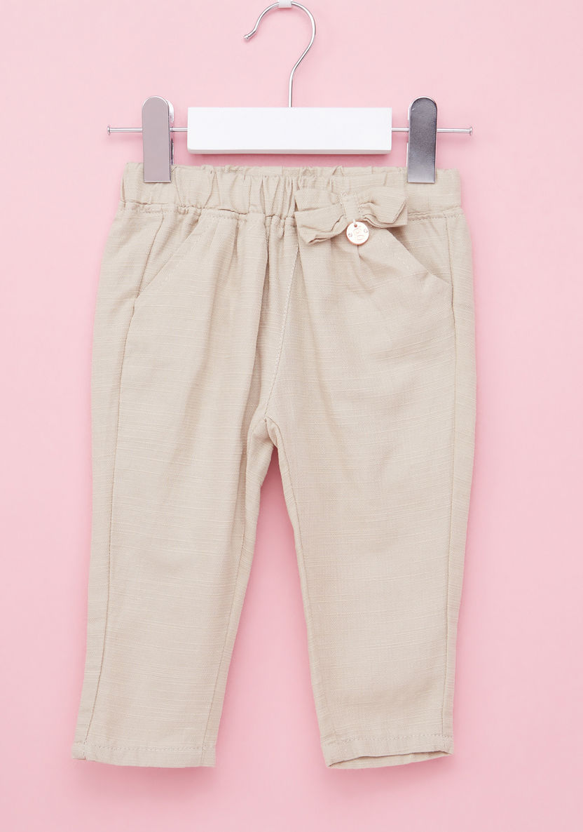 Giggles Pocket Detail Pants with Elasticised Waistband-Pants-image-0