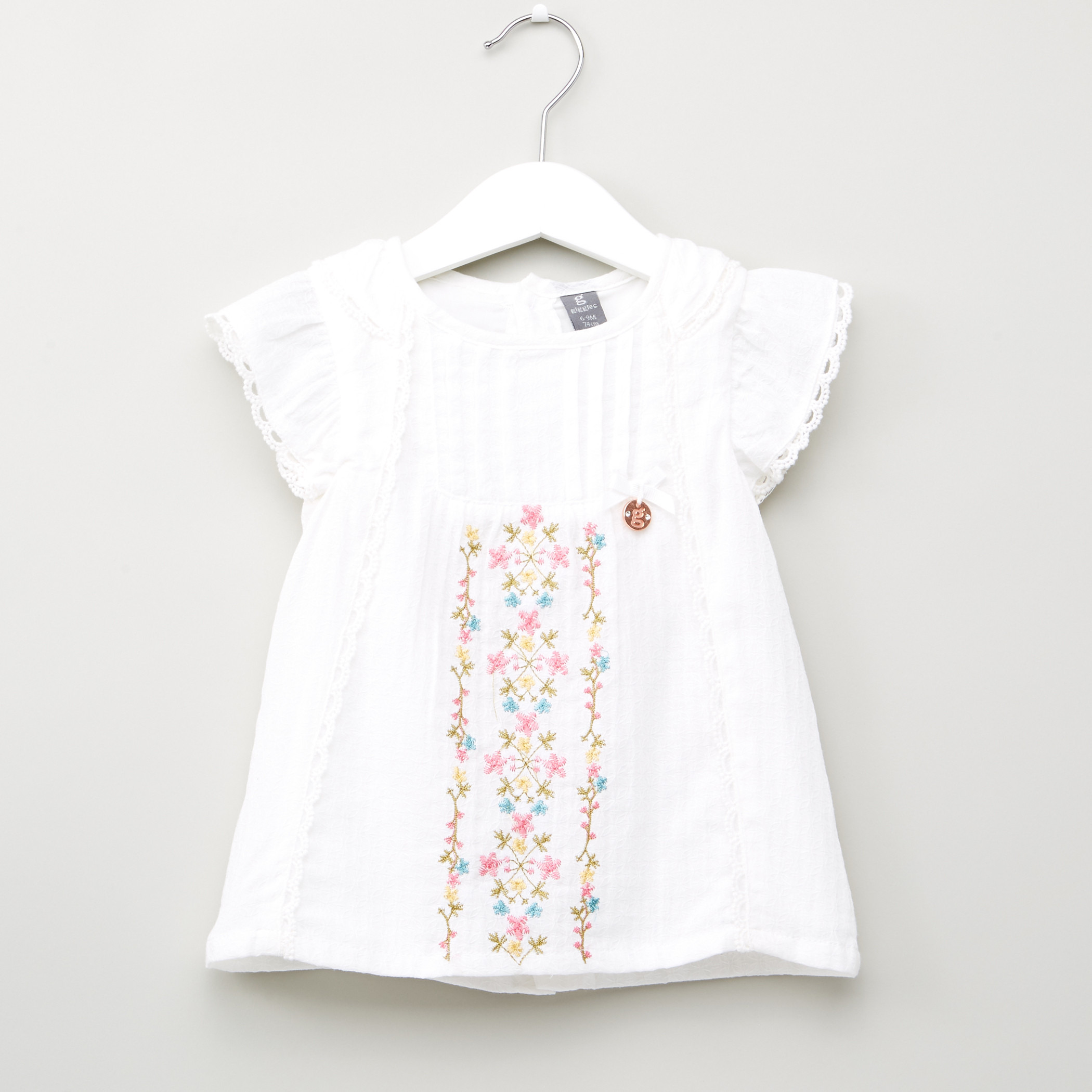 Giggles Embroidered Top with Printed Leggings-baby-girls-clothing-setsandcoords-image-2