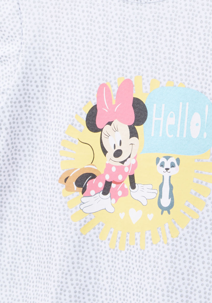 Minnie Mouse Printed Top with Shorts-Clothes Sets-image-2