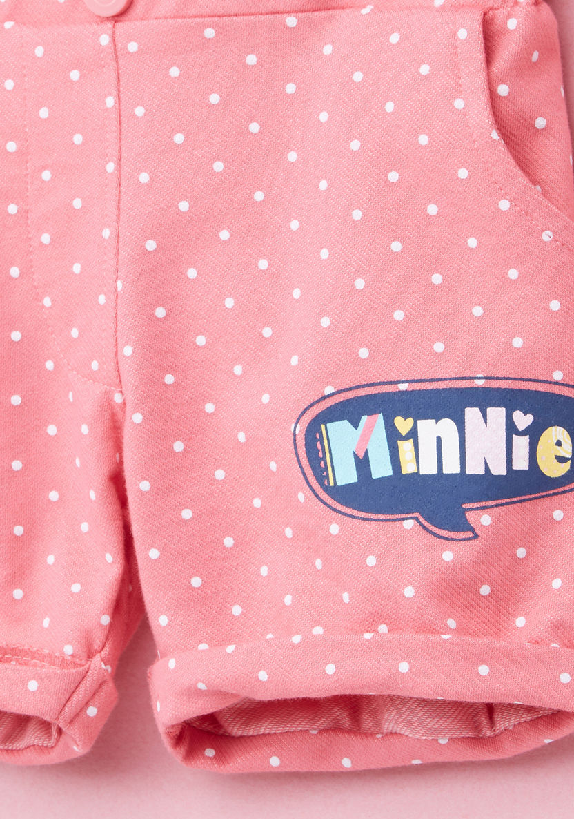 Minnie Mouse Printed Top with Shorts-Clothes Sets-image-5