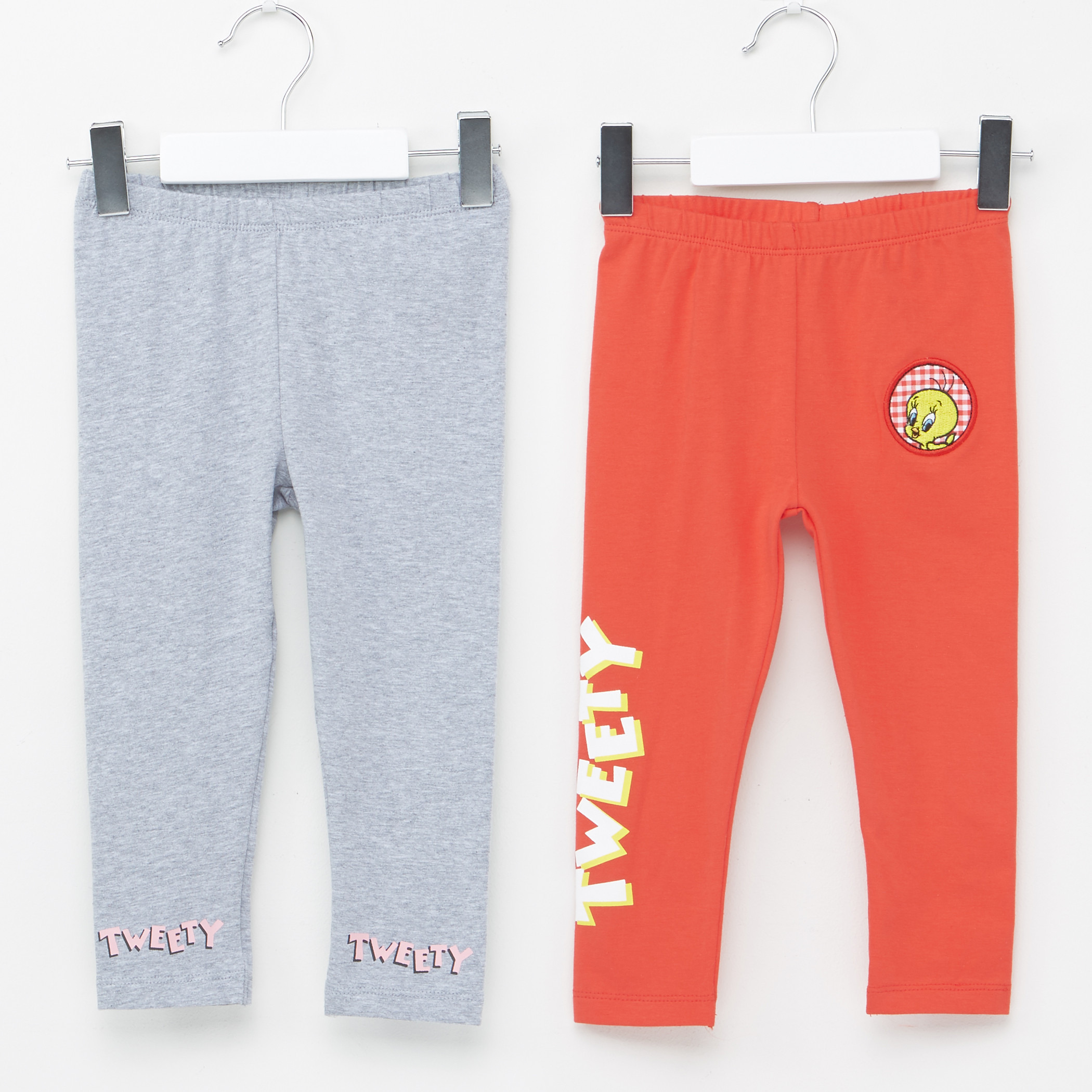 بنطال ليقنز طويل بطبعات تويتي - طقم من قطعتين-baby-girls-clothing-bottoms-leggings-image-1
