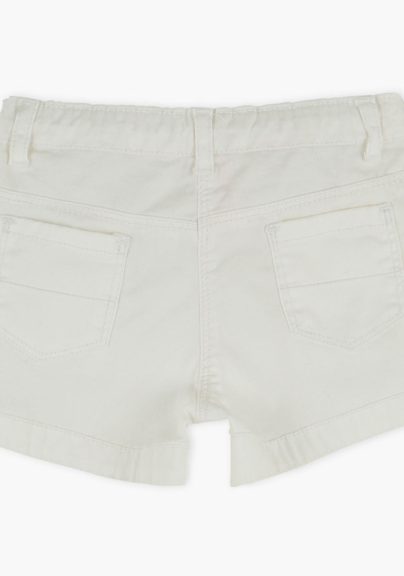 Juniors Denim Shorts with Button Closure-Shorts-image-1