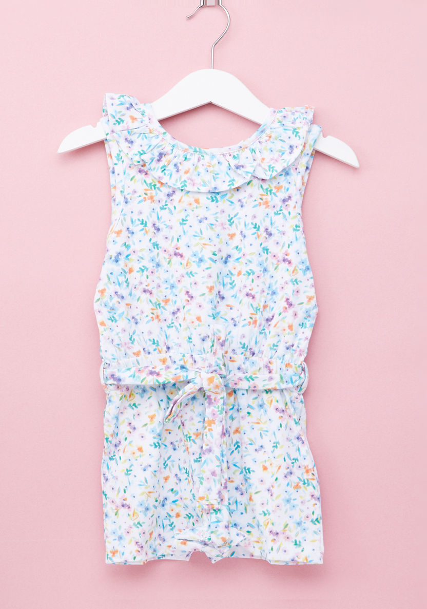 Juniors Printed Sleeveless Romper-Rompers%2C Dungarees and Jumpsuits-image-0