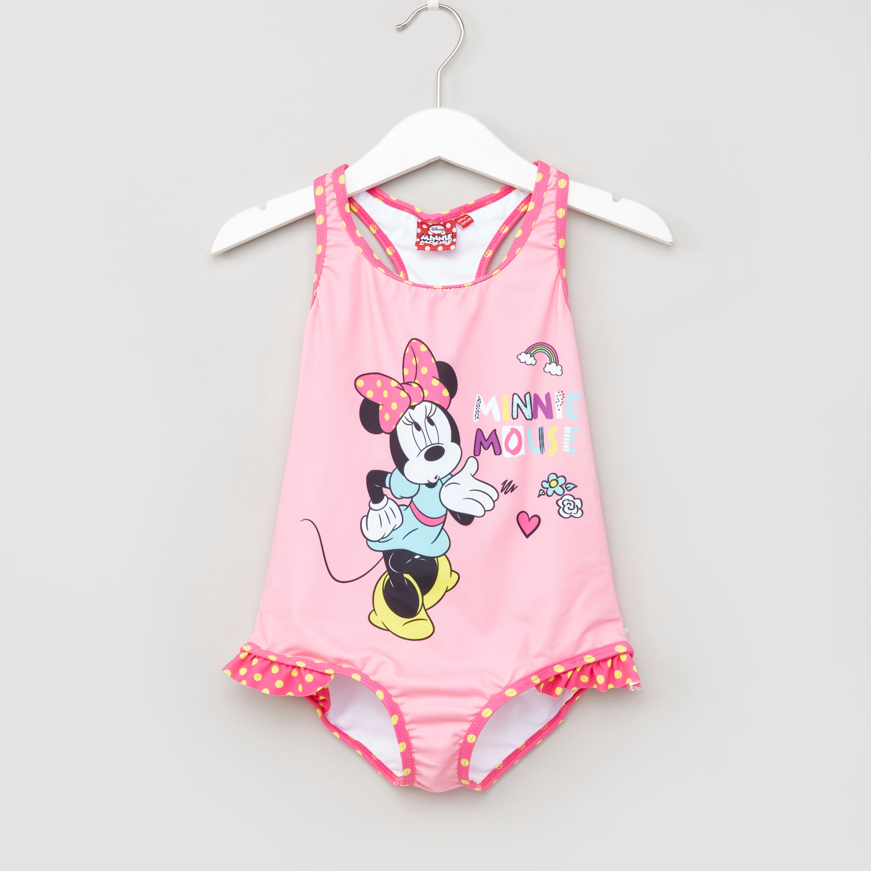 Buy Minnie Mouse Printed Bathing Suit Online Mothercare Bahrain