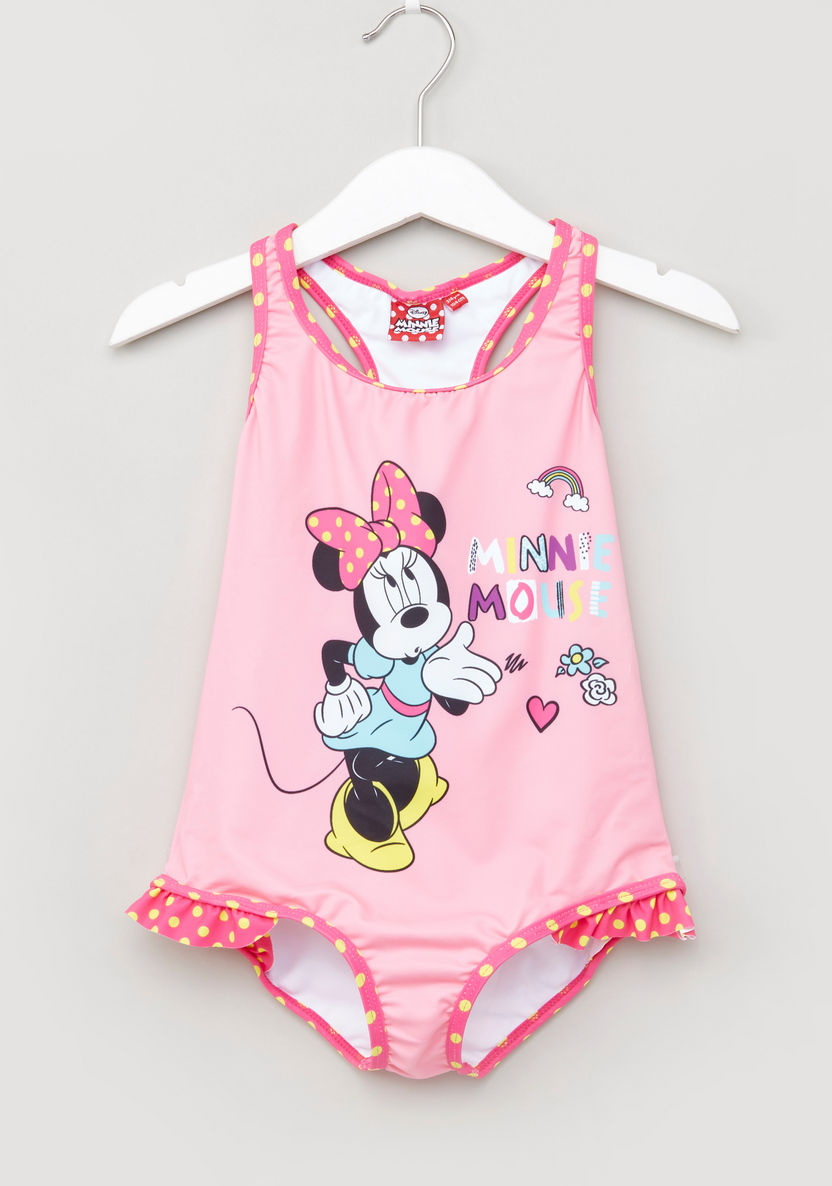 Minnie Mouse Printed Bathing Suit-Swimwear-image-0