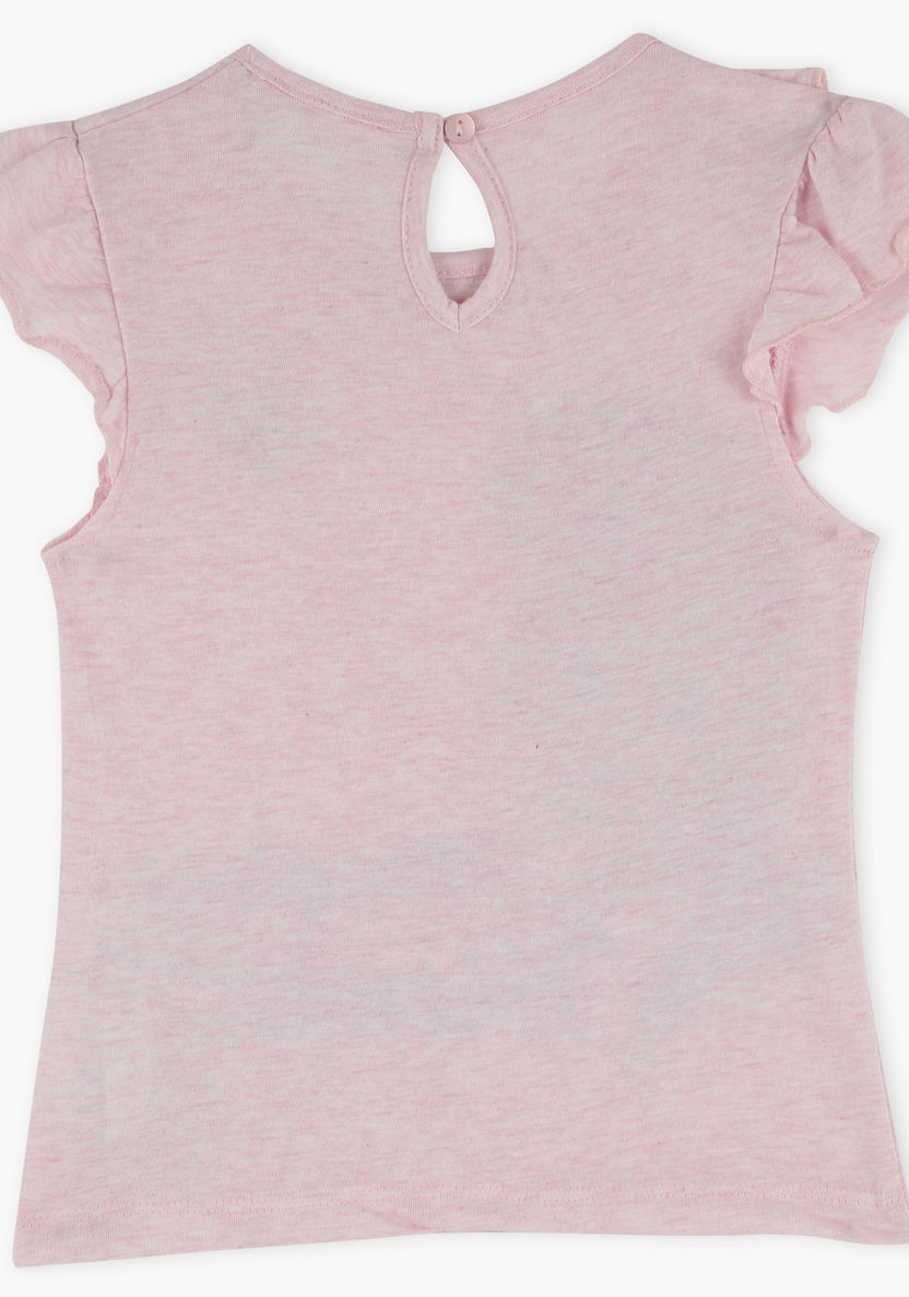 Shimmer and Shine Printed Ruffle Neck T-shirt-T Shirts-image-1