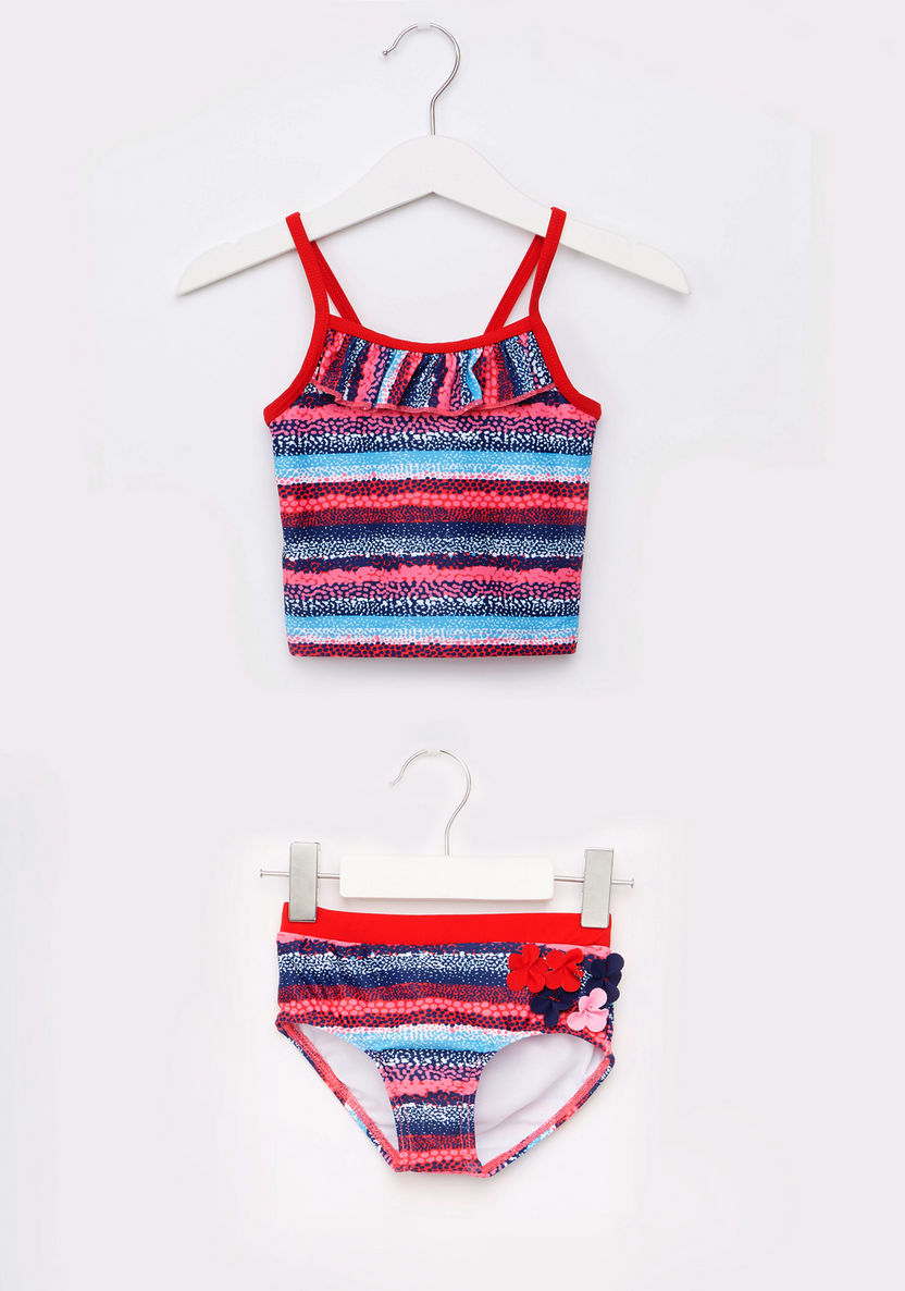 Juniors Striped 2-Piece Tankini Set-Swimwear-image-0