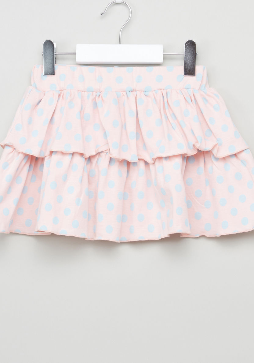 Juniors Printed Skirt with Elasticised Waistband-Skirts-image-0