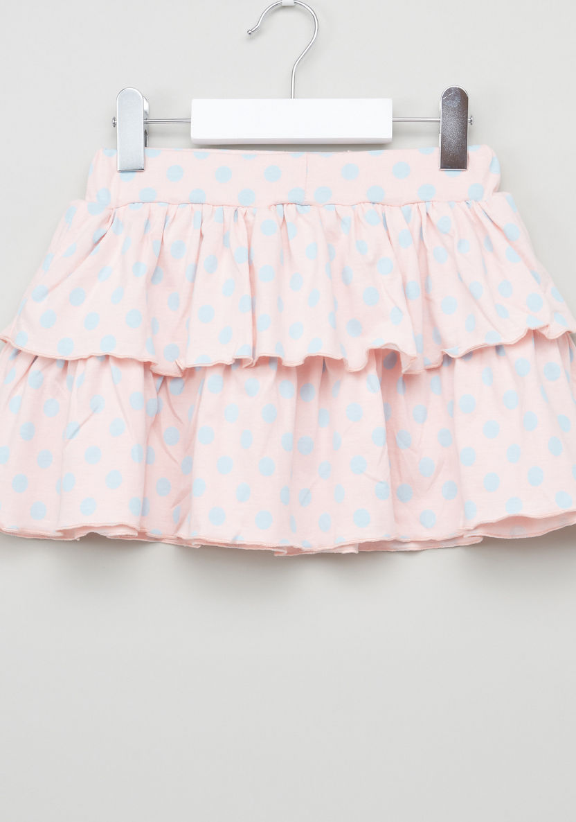 Juniors Printed Skirt with Elasticised Waistband-Skirts-image-2
