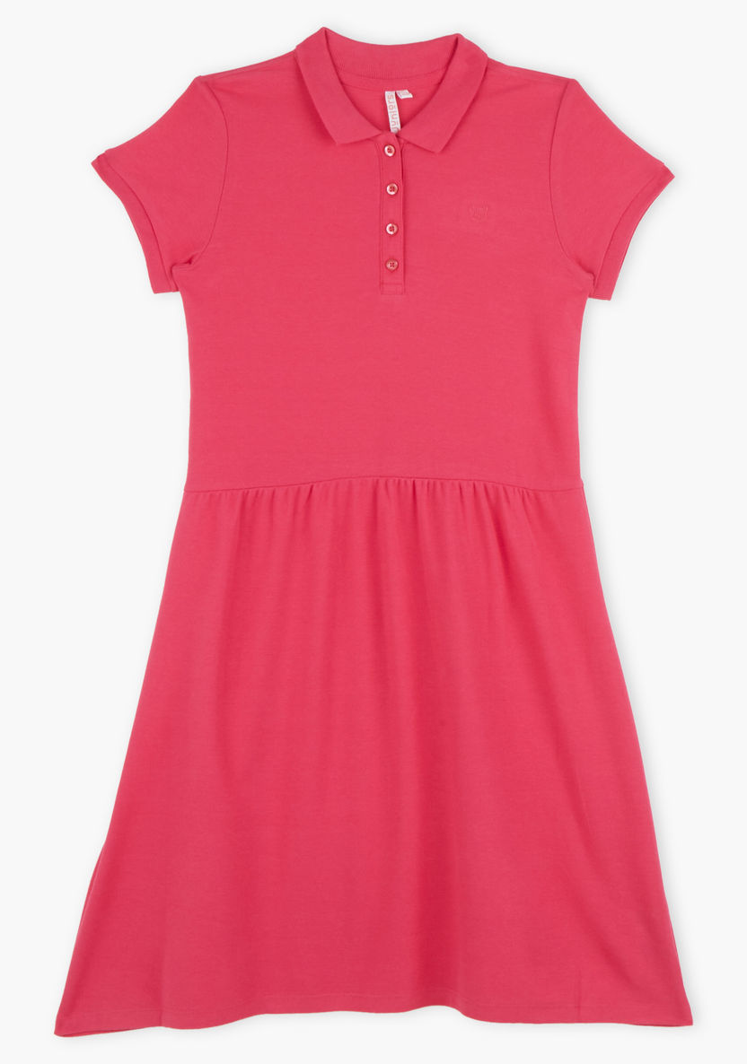 Juniors Polo Neck Dress-Dresses%2C Gowns and Frocks-image-0