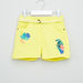 Juniors Embroidered Denim Shorts with Pocket Detail and Belt-Shorts-thumbnail-0