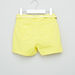 Juniors Embroidered Denim Shorts with Pocket Detail and Belt-Shorts-thumbnail-2