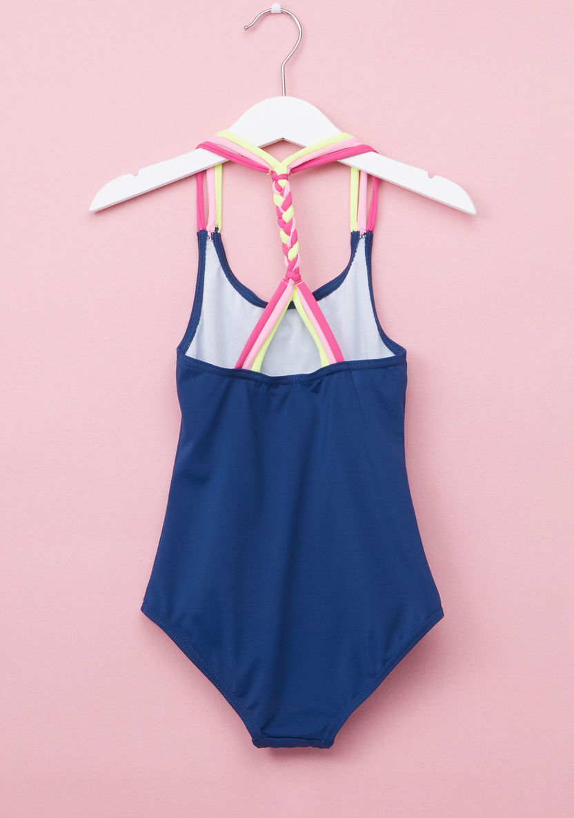 Juniors Printed Swimsuit with Racerback-Swimwear-image-2