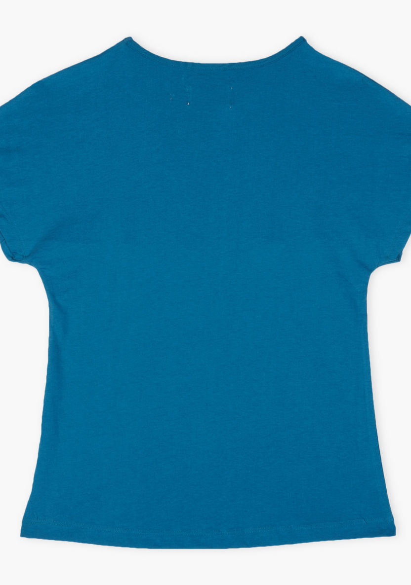 Lee Cooper Tassel Trim Detail Round Neck Short Sleeves T-shirt-T Shirts-image-1