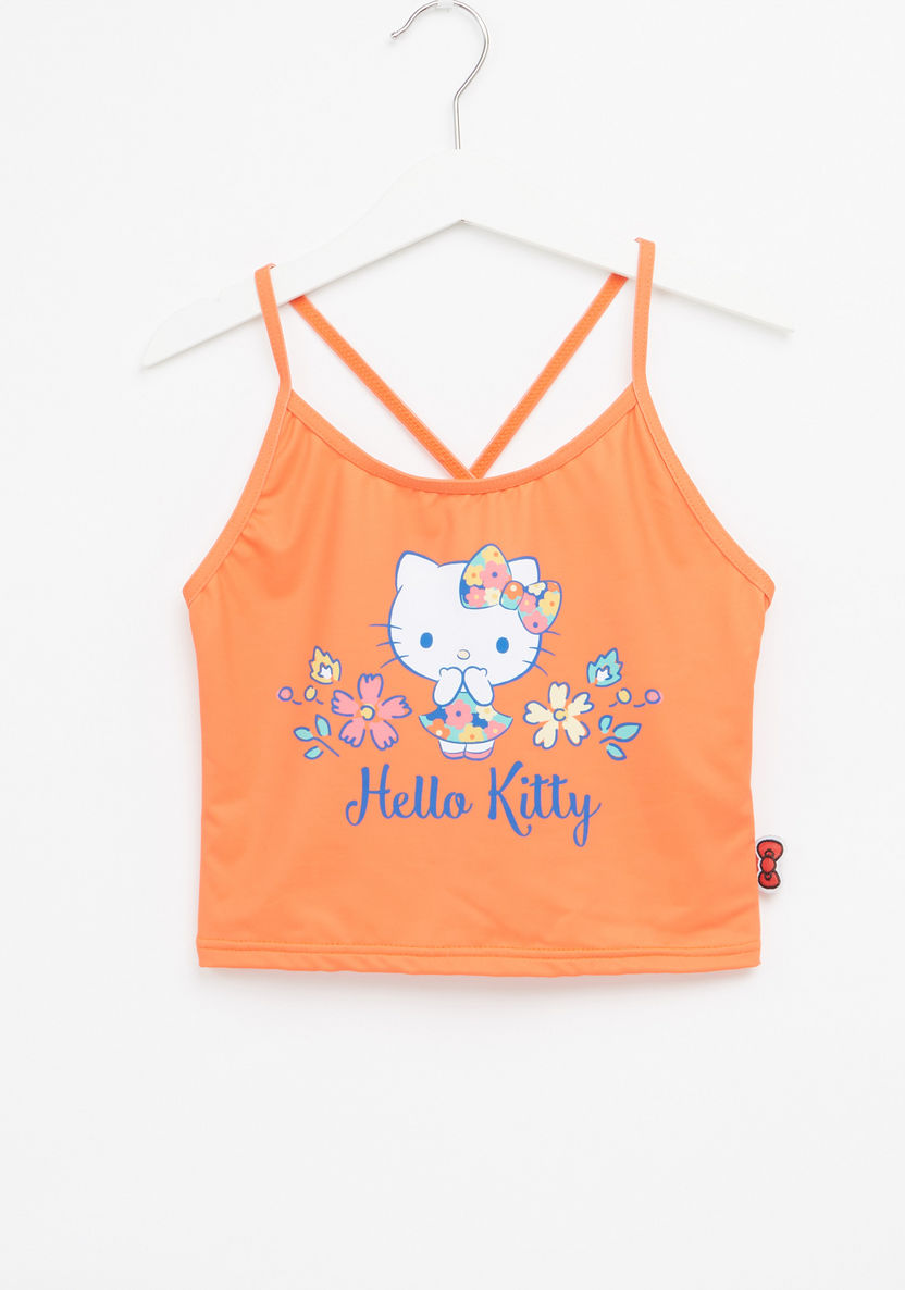 Hello Kitty Printed Tank Top with Brief-Swimwear-image-1