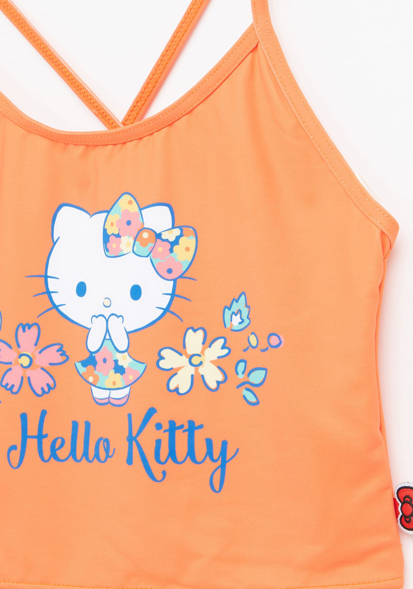 Hello Kitty Printed Tank Top with Brief-Swimwear-image-2