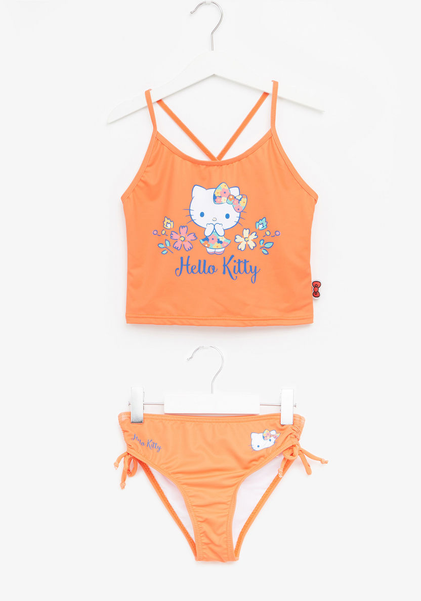 Hello Kitty Printed Tank Top with Brief-Swimwear-image-0