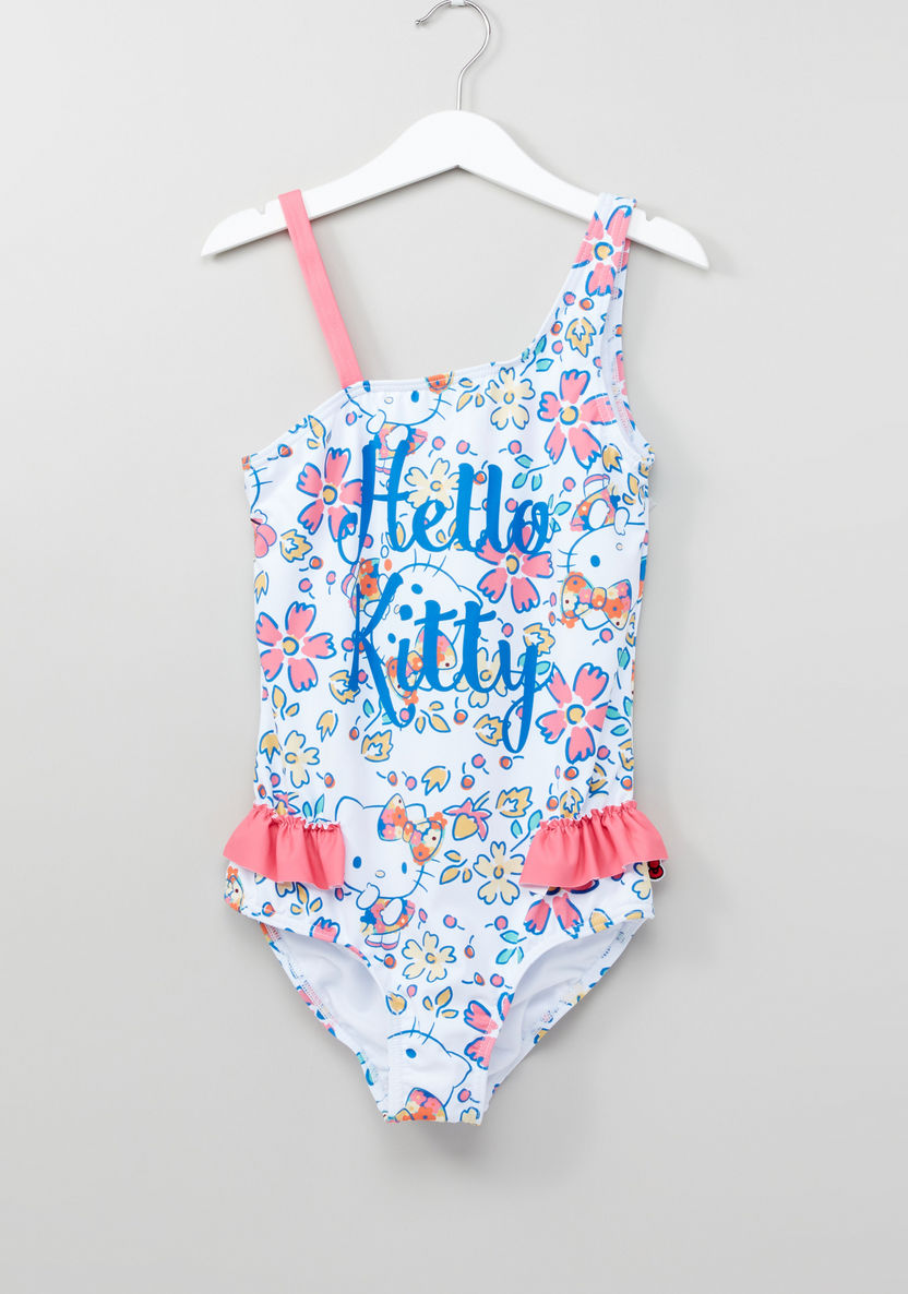 Hello Kitty Printed One-Piece Swimsuit-Swimwear-image-0