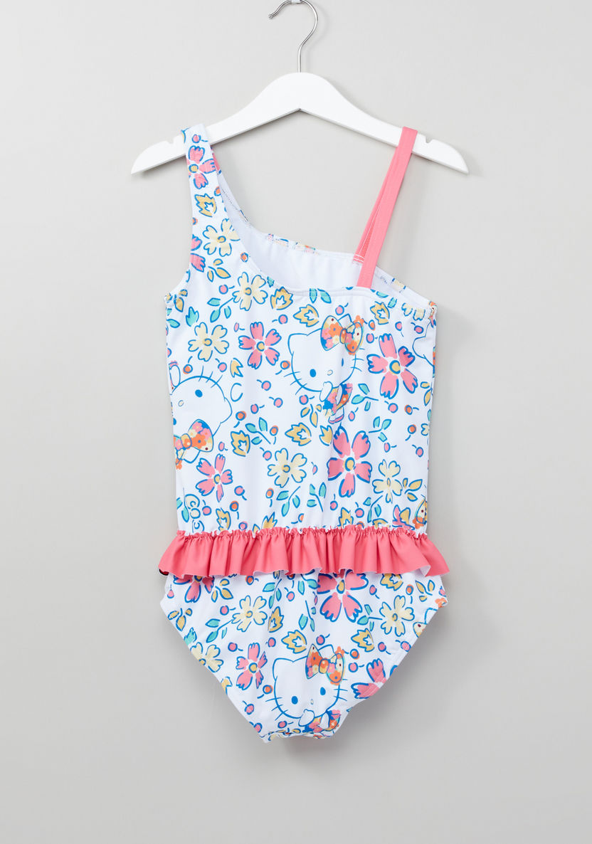 Hello Kitty Printed One-Piece Swimsuit-Swimwear-image-2