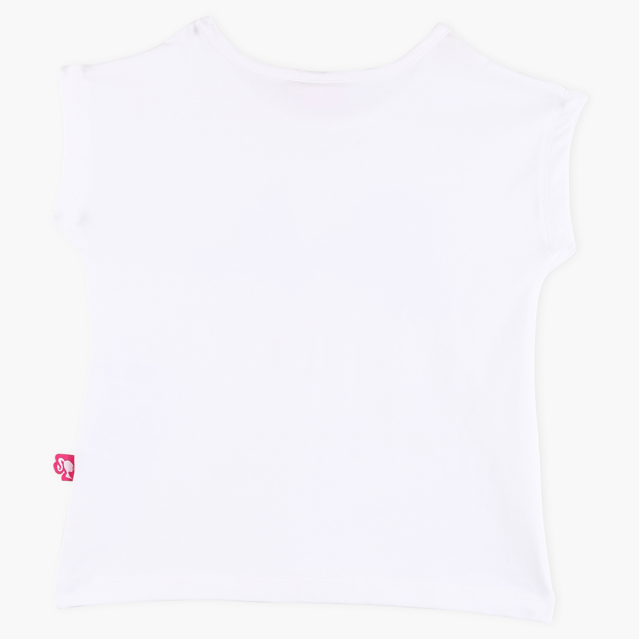 تيشيرت بياقة مستديرة وتفاصيل ترتر من باربي-girls-clothing-schoolwear-tshirts-image-2
