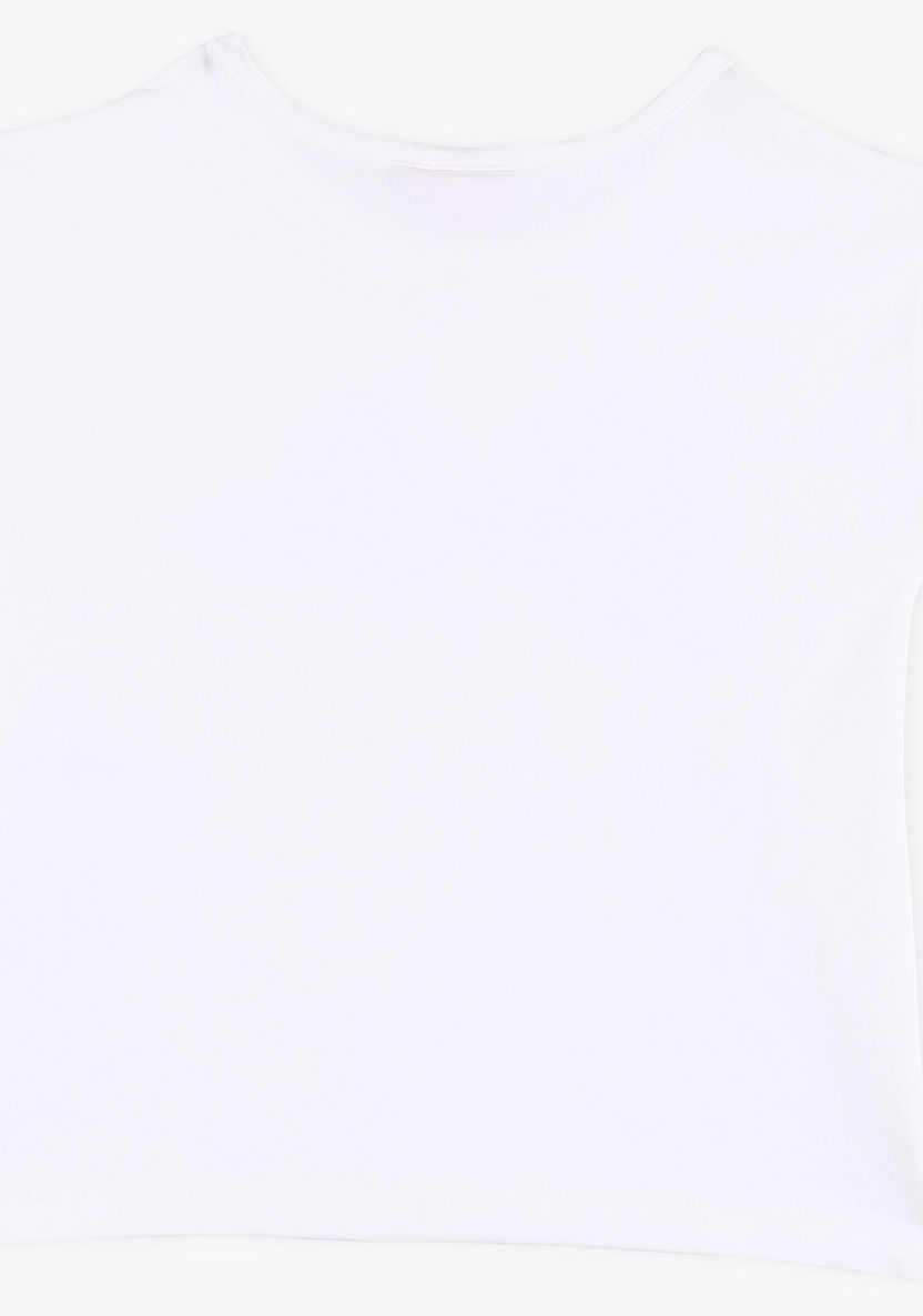 Barbie Sequin Detail Round Neck T-shirt-T Shirts-image-1