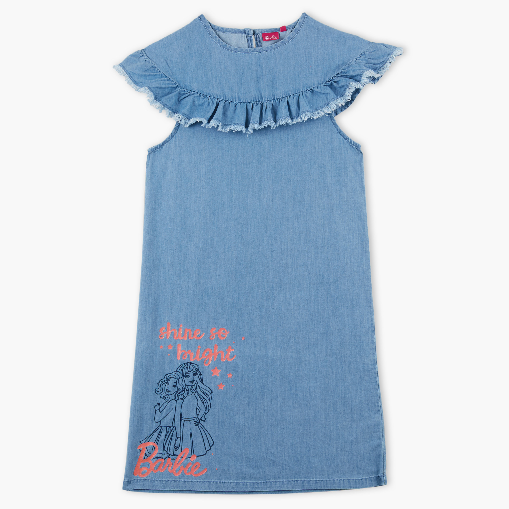 Barbie Printed Dress-girls-clothing-dressesandjumpsuits-image-1