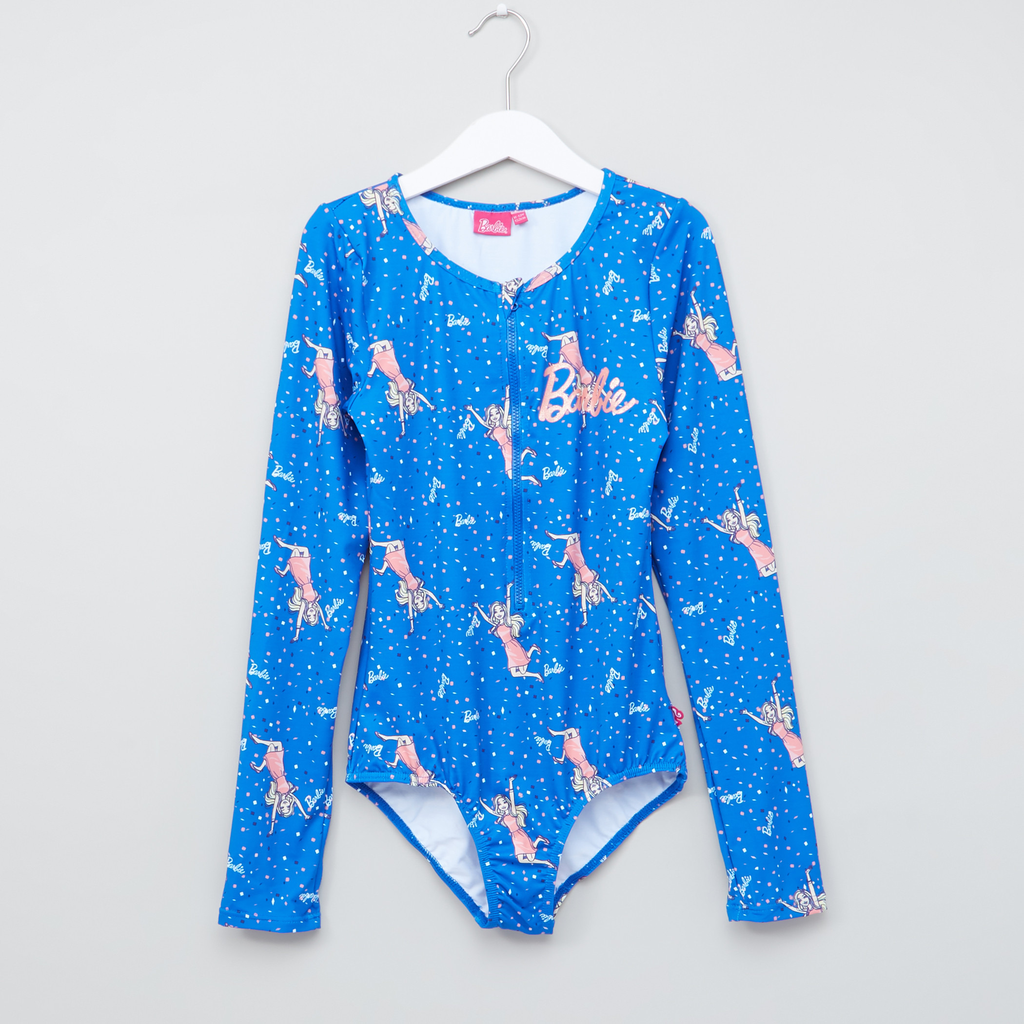 Barbie Printed Long Sleeves Swimsuit-girls-clothing-multipacks-image-1
