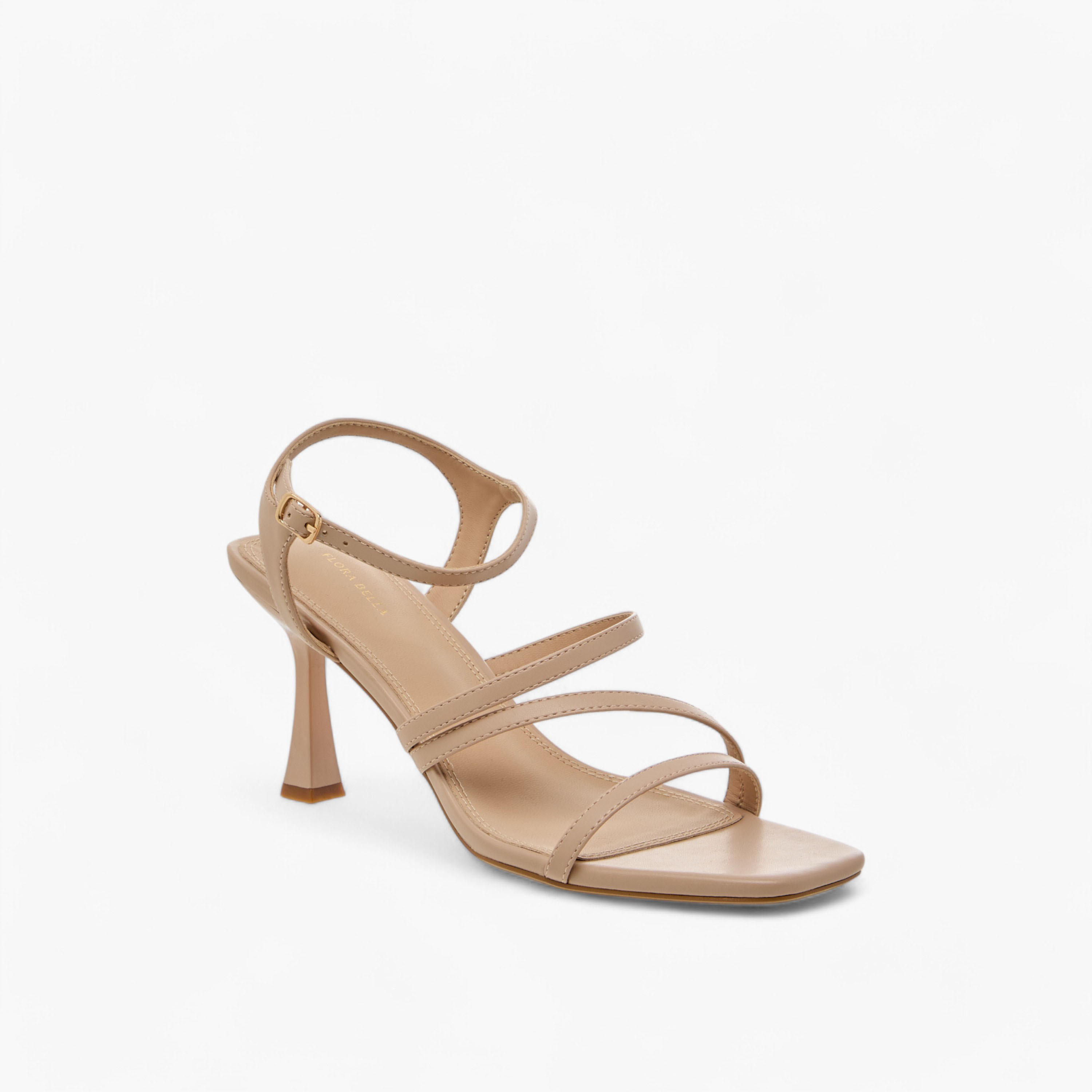 Flora Bella Solid Strap Sandals with Flared Heels and Buckle Closure-women-shoes-sandals-heeled-image-2