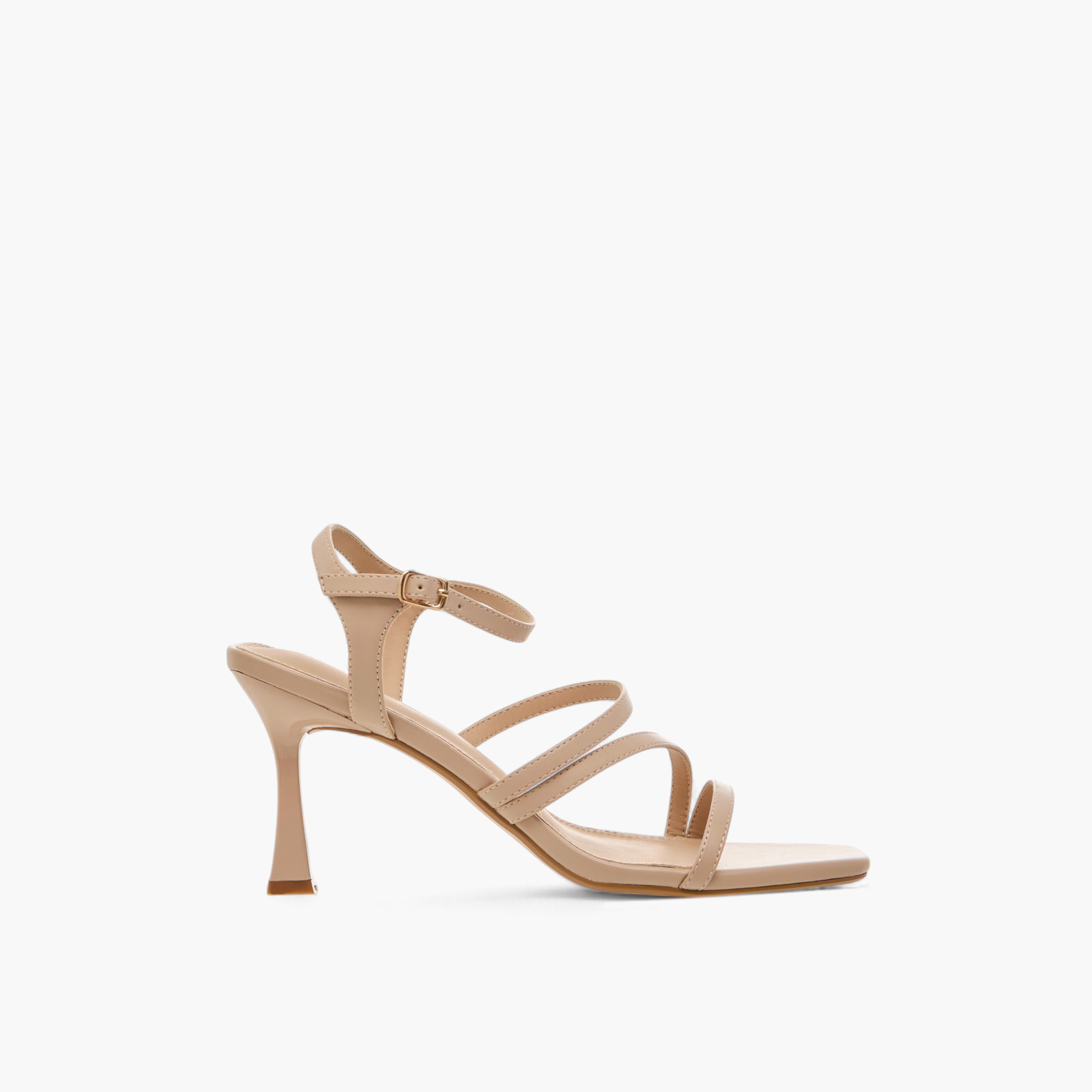 Flora Bella Solid Strap Sandals with Flared Heels and Buckle Closure-women-shoes-sandals-heeled-image-3