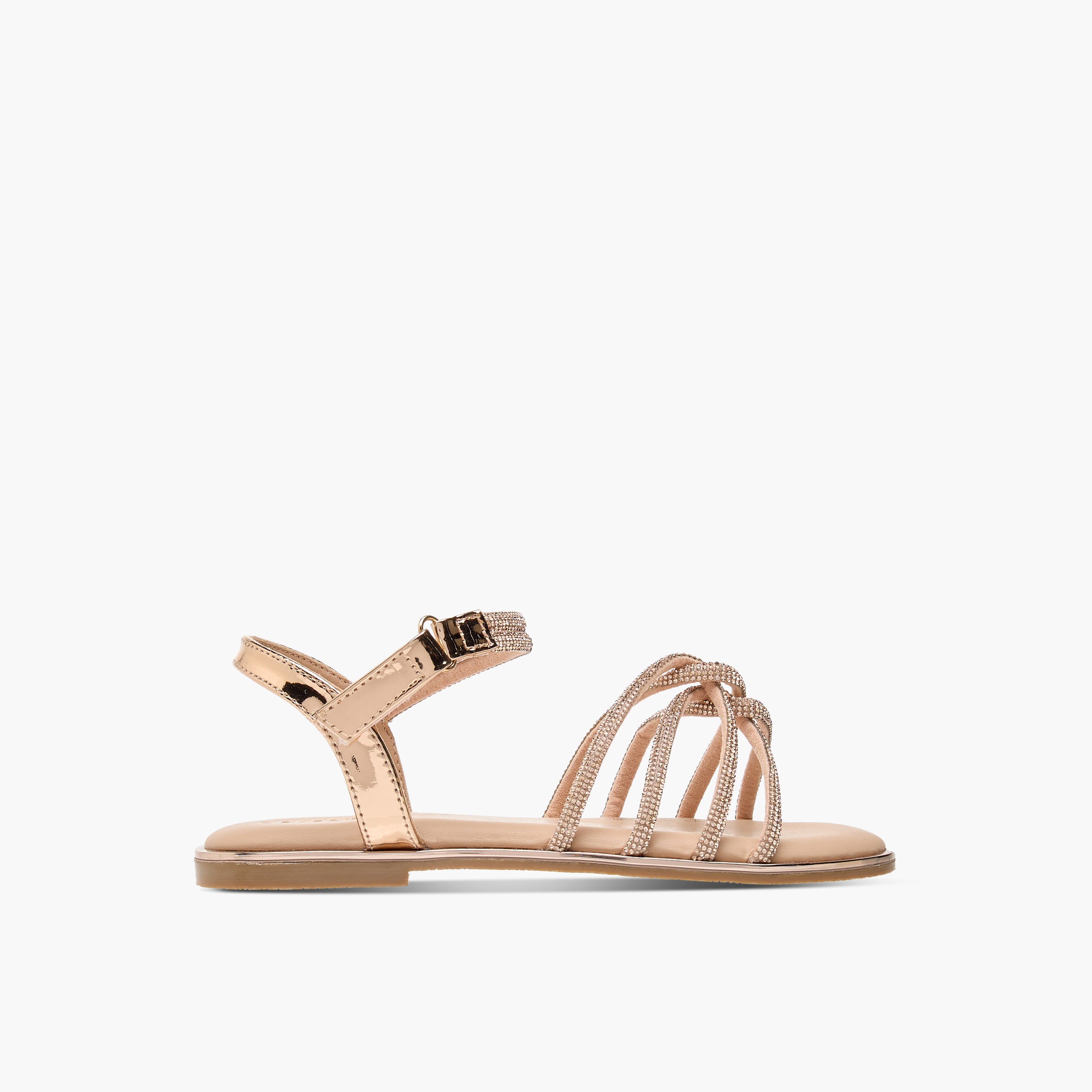 Celeste Girl's Embellished Sandals with Hook and Loop Closure-girls-shoes-sandals-image-2