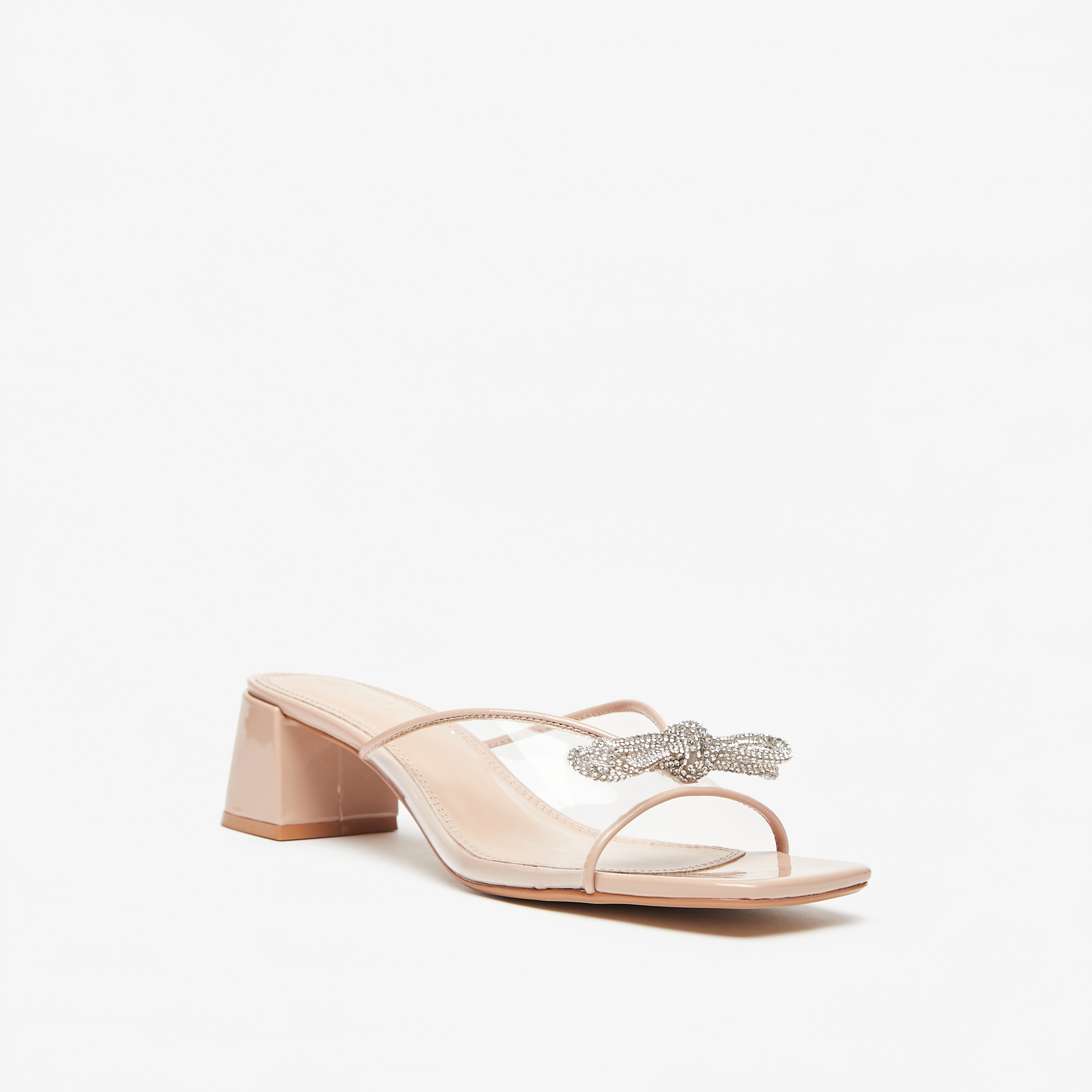 Buy Women s Celeste Women s Bow Accented Slip On Sandals with Block Heels Online Centrepoint Bahrain