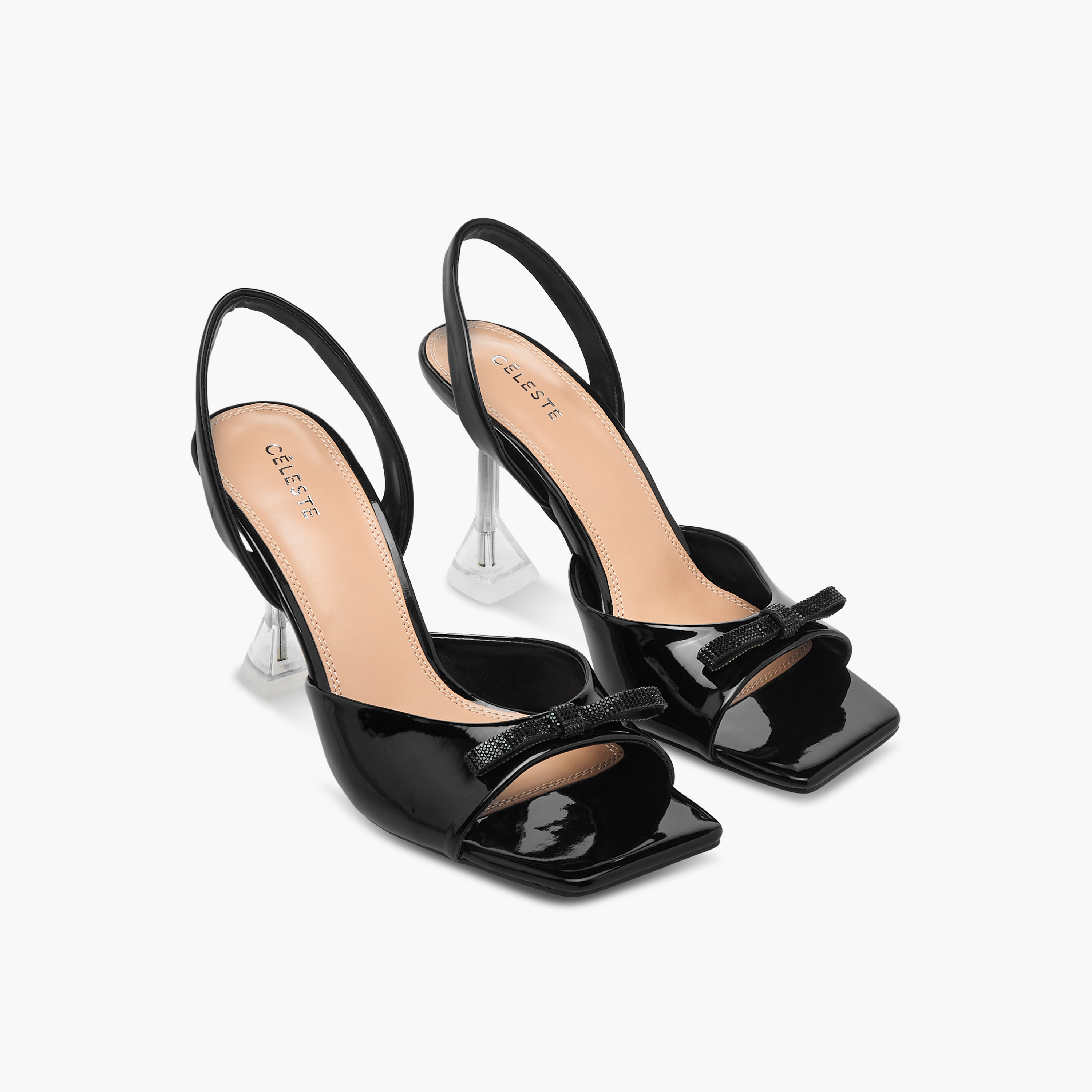 Celeste Women's Bow Accent Slingback Sandals with Stiletto Heels-women-shoes-sandals-heeled-image-1