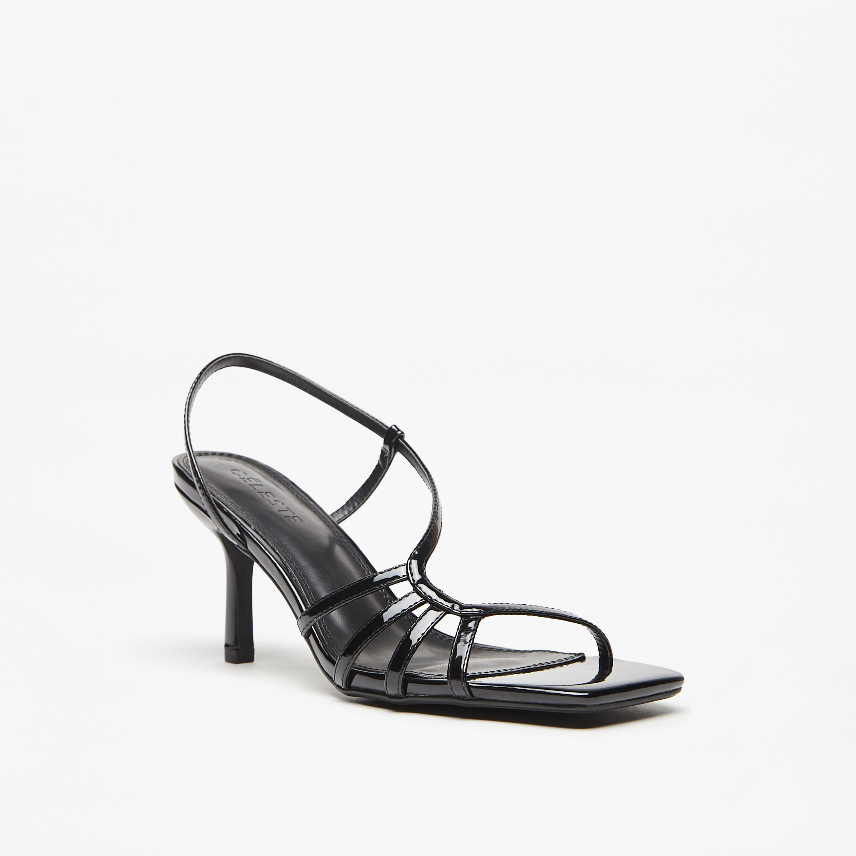 Shop Celeste Women s Strappy Slip On Sandals with Stiletto Heels Online Splash Bahrain