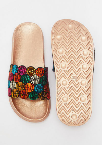 Embellished Slip-On Slides