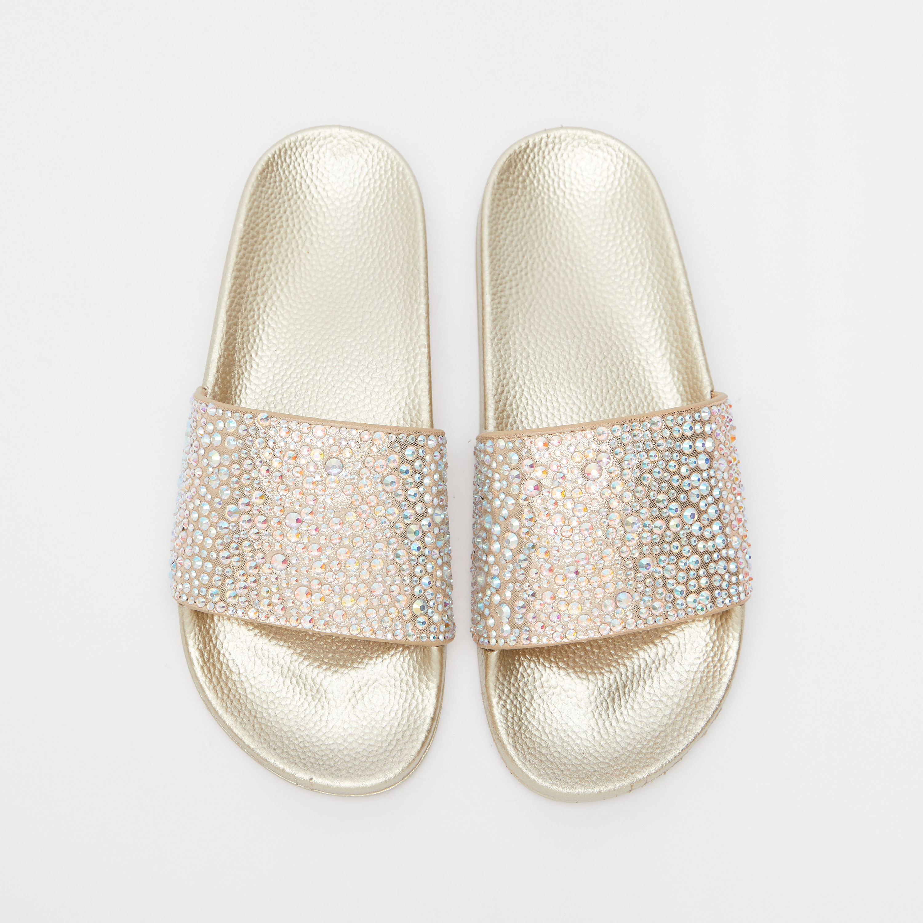 Women's embellished online slides