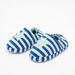 Juniors Striped Bedroom Shoes with Star Applique-Bedroom Slippers-thumbnail-0