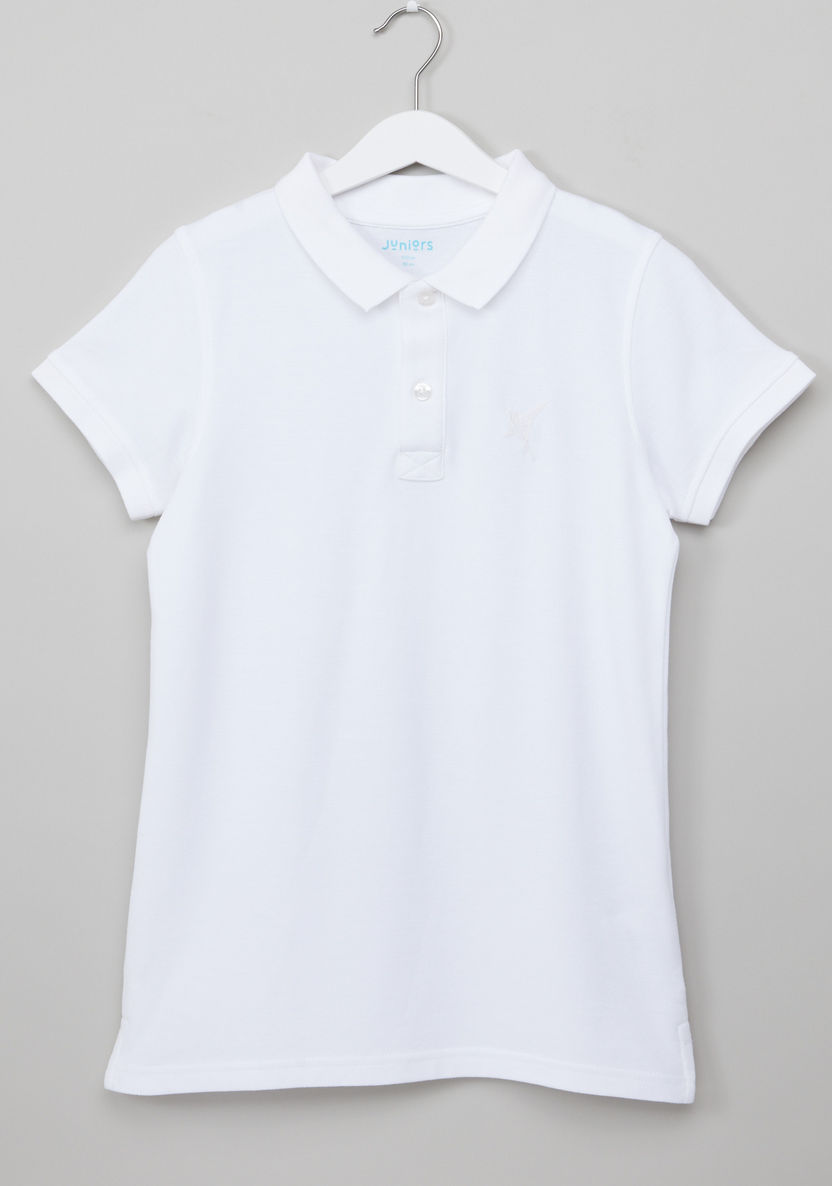Juniors Polo Neck Short Sleeves T-shirt-T Shirts-image-2