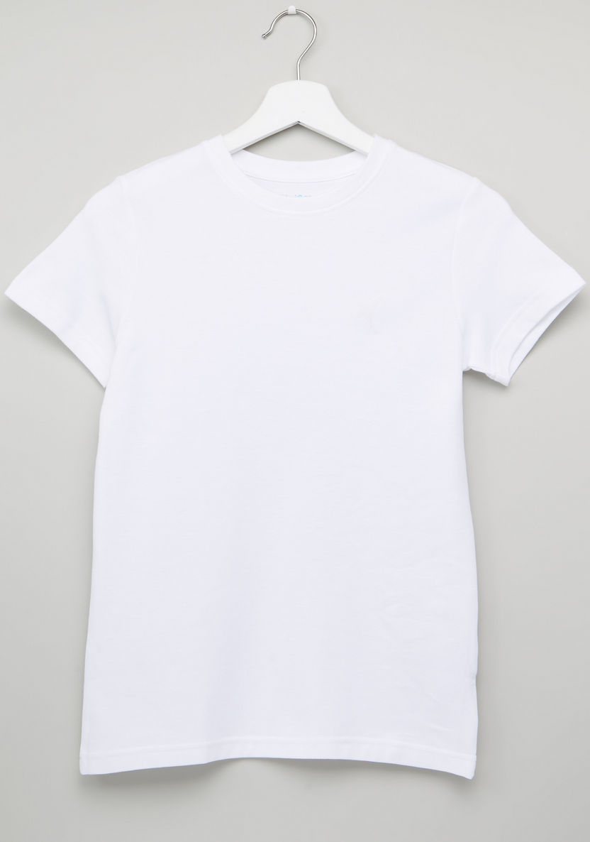 Juniors Crew Neck Short Sleeves T-shirt-T Shirts-image-0