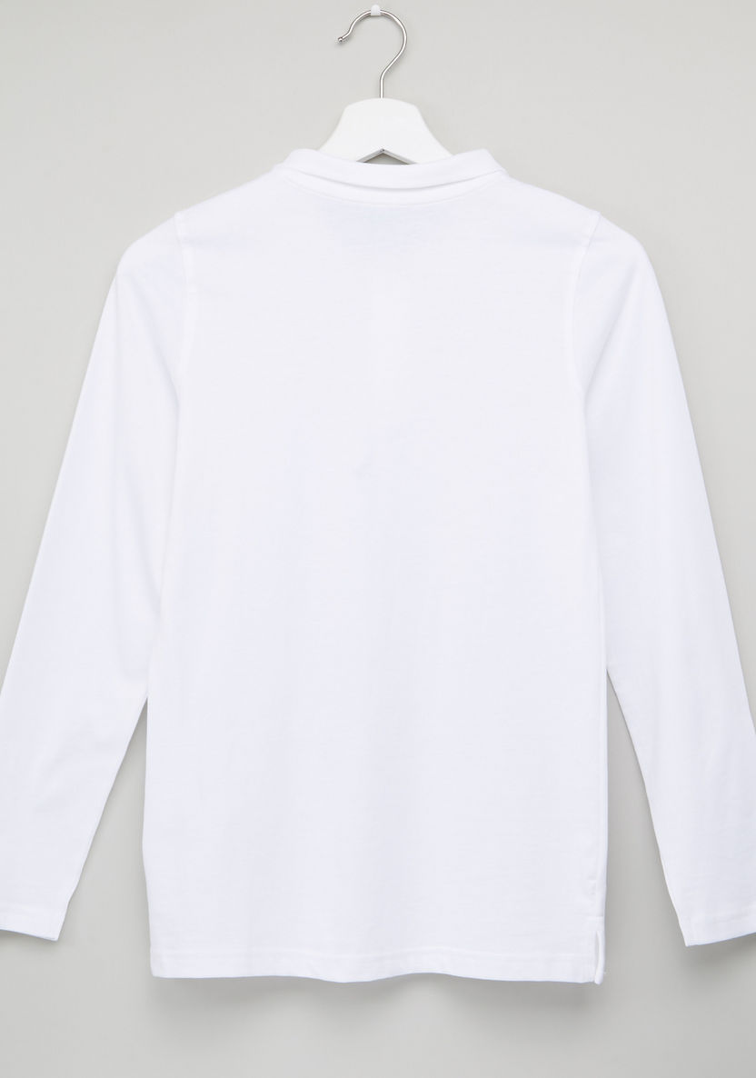Juniors Polo Neck Long Sleeves T-shirt-T Shirts-image-2