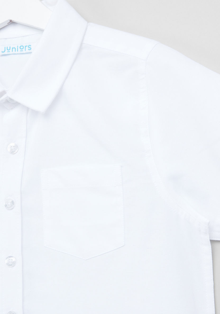 Juniors Short Sleeves Oxford Shirt-Shirts-image-1