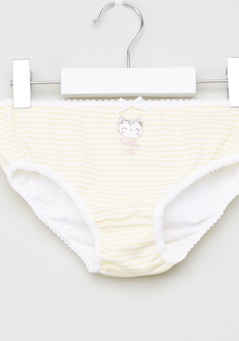 Juniors Printed Cotton Briefs - Set of 5-Panties-image-1